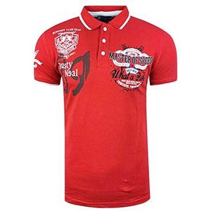 Heren P-Shirt Polo Shirt Korte Mouw Kentkraag Vrije tijd 'Master of Speed' T-Shirt 221, rood, M