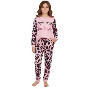 A2Z 4 Kids Meisjes Jongens Goodnight Pajamas Kinderen PJs 2 Stuk Luipaard Set Loungepak Voor - PJS 154 Baby Pink 5-6
