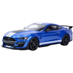 legering auto model speelgoed Voor Fo&rd voor Musta&ng GT500 1:18 auto simulatie legering model auto vier-deur te openen simulatie interieur model speelgoed ornamenten (Color : Navy blue)