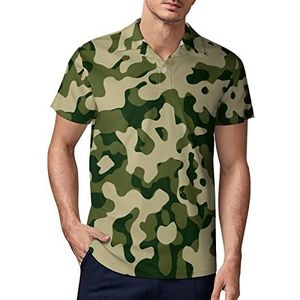 Camouflage textuur patronen heren golf polo shirt zomer korte mouw T-shirt casual sneldrogende T-shirts 4XL