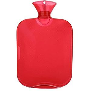DieffematicRSD Warmwaterkruik Nieuwe transparante warmwaterkruik hoge dichtheid PVC explosieveilige warmwaterzak voor massage gezondheidszorg (Color : Red)