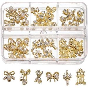 Water diamanten, nagels, nagels, juwelen Hotfix strass steentjes AB flatback kristal veelkleurig meerdere maten 12 raster doos nail art(51)