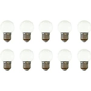 G45 Ledlamp, zuiver helder daglicht, 2 watt, 2700 K, E27-fitting, warmwit, niet dimbaar, 20 W, equivalente spaarlampen voor de slaapkamer, badkamer, binnenplaats, tuin, 10 stuks