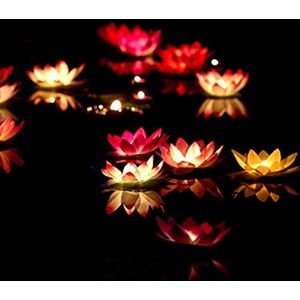 Uonlytech Led-zwemlicht, Lotus Flower Wishing Pond Light, Lotus-zwembadlicht voor zwembaden (roze)