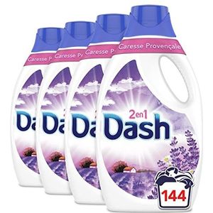 Dash 2in1 vloeibaar wasmiddel, 36 wasbeurten (1,8 l x 4), luchtstroom, uitzonderlijke frisheid, diepe reiniging, gemaakt in Frankrijk