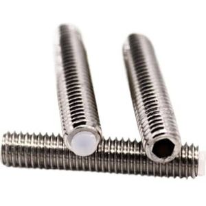 304 roestvrij staal zeskant zeskant kunststof nylon convex eindpunt punt stelschroef stelschroef(M4x8mm)