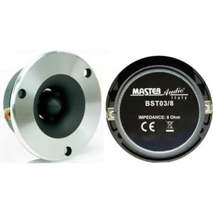 2 SUPER TWEETER MASTER AUDIO BST03/8 met 120 watt rms en 240 watt max met 9,60 cm diameter 99 db 8 ohm huis met diepte slechts 3,60 cm, per paar