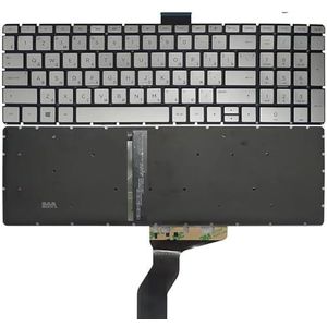 Russisch/Amerikaans/VK/Spaans/Latijns laptoptoetsenbord voor HP 15S-DY 15-DY 15T-DY 15-EF 15S-EQ TPN-Q201 TPN-Q222 TPN-W127 TPN-C129 TPN-C130(Silver RU backlit)