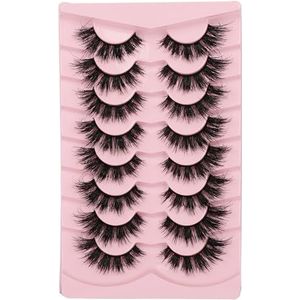 Valse wimpers pluizige dramatische 25 mm wimpers 3D faux nerts wimpers Wispy Pack lange dikke volume zachte strips valse wimpers 8 paar multipack