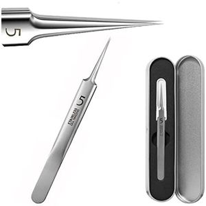 Verwijdering mee-eter pincet precisie roestvrij staal gebogen haak voor acne puistjes comedonen blemishes of splitsers verwijdering en ingegroeide haarbehandelingen