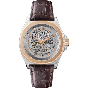 Ingersoll The Orville Automatic Mens Watch With Skeleton Dial and Brown Leather Strap I09301