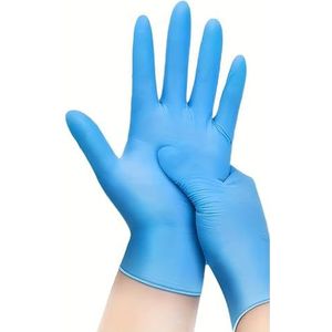 50 stuks blauwe nitril handschoenen, waterdicht en anti-aangroei, schoonmaakgereedschap for huisdieren(L)