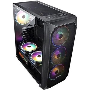 Mid-tower Gamingbehuizing ATX, Micro-ATX, Mini-ITX, Zijpaneel Van Gehard Glas, 1 USB 3.0, 2 USB 2.0, 8 Ventilatoren Kunnen Worden Geïnstalleerd (alleen Behuizing)(Black)