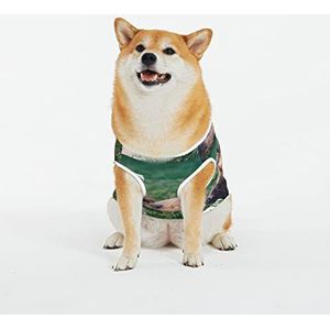 Volwassenen Schnauzer Honden Print Hondenshirts Zomer Zacht Ademend Hond T-Shirts Huisdier Mouwloos Vest voor Grote Honden (Xl-5XL)