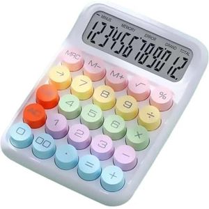 Ins Dopamine Snoep Kleur Rekenmachines Groot scherm Mechanisch punttoetsenbord Terug naar schoolbenodigdheden Studenten briefpapier Calculators (Color : A)