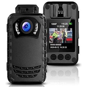 Mini-lichaamscamera, N9 Mini Body Camera Full HD 1296P Kleine Draagbare Nachtzicht Politie Camera Ondersteuning 256G DVR Dropshipping body cam voor wetshandhaving, levering (Size : Camera 128GB, Col