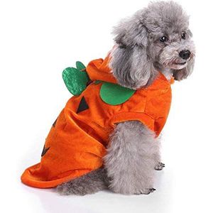 Mokulovely Hond Kat Halloween Pompoen Kostuum Halloween Feest Aankleden Festival Decoratie Cosplay Huisdier Kostuum (L,Oranje)