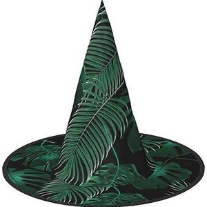 EdWal Boeiende Halloween-hoed: griezelige heks en tovenaarsput, voor Halloween Party Yard Decoratie-Bananenblad Groen