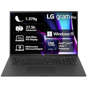 LG - gram 17 Pro - Notebook - Zwart - 32GB RAM - 2TB SSD - RTX3050