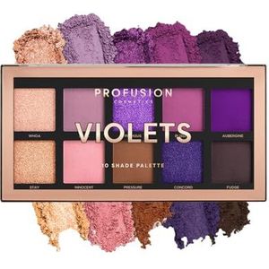 Profusion Cosmetics Violets oogschaduwpalet, 10 tinten