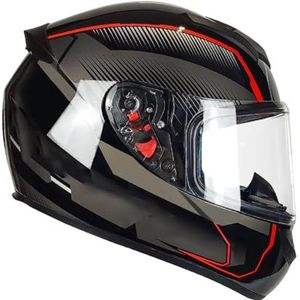Casco Strada Certificato DOT/ECE - Moto Casco Sportivo con Visiera, Fuoristrada, Sicuro, C, XL