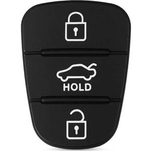 Autosleutel Hoesje 3 Knoppen Afstandsbediening Autosleutel Shell Fob Rubber Pad Voor Hyundai Voor Solaris Voor Accent Voor Tucson L10 L20 L30 IX35 Sleutel Case Autosleutel beschermhoes(1 UK)