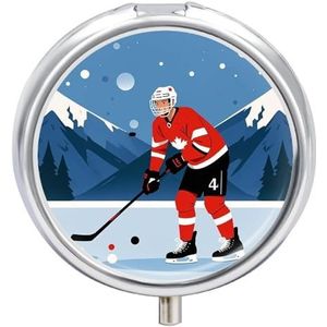 Ronde pillendoos 3 compartimenten draagbare medicijnpillendoos één maat pillendoos voor zakpillenorganisator en vitaminecontainers voor reizen