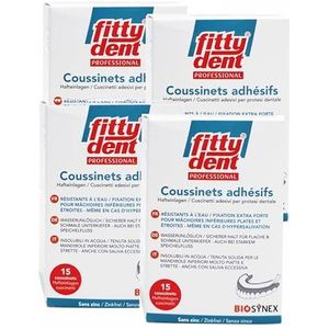 Fittydent 15 stuks zelfklevende pads van Fitty dent 4 dozen