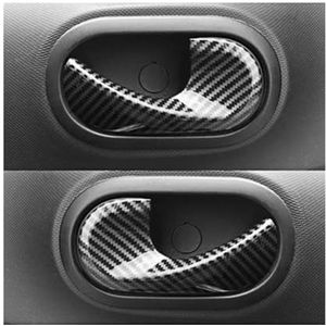 Auto-binnendeurgreep Binnendeurkom Decoratieve Stickers Voor Mercedes Voor Smart 453 Voor Fortwo Voor Forfour LIANGYIMEI(Carbon style)