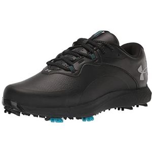 Under Armour Mens Charged Draw 2 Spikeless Cleat golfschoen, (002) Zwart/Zwart/Staal, 9 Wide