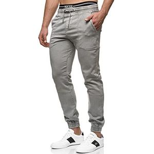 INDICODE Heren Nizar Pants | Stretch jeans vrijetijdsbroek Lt grey XL