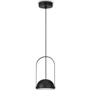 Paco Home LED Lamp Pendellamp Eettafel Wandlamp Tafellamp Deco Woonkamer Slaapkamer Kantoor Hal Indoor Rond, Soort lamp:Hanglamp, Kleur:Zwart