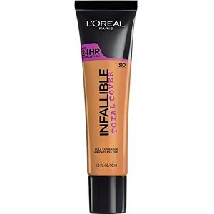 L'Oréal Paris Infallible Total Cover Foundation, Naakt Beige, 1 fl. oz.