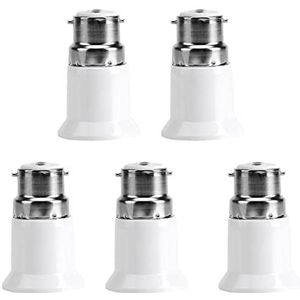 5 Stks B22 naar E27 Lamp Socket Adapter, Gloeilamp Converter Lamp Fitting Converter Houder voor LED, Gloeilamp, CFL Lampen