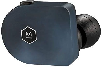 Master & Dynamic MW07SB True Wireless hoofdtelefoon, 3,5 uur batterijduur per lading, edelmetalen oplaadcase, IPX4, staalblauw