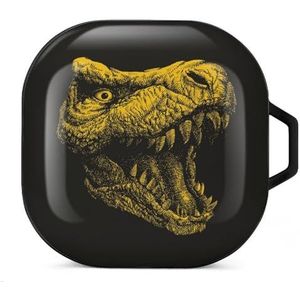 Trex Head on Dark Earbuds Case Compatibel met Samsung Hard Shell Beschermhoes Zwart-stijl