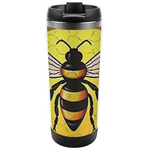 Honing Bee Travel Mok Roestvrij Staal Koffie Cup Isolatie Tumbler Thermische Mok voor Theesap