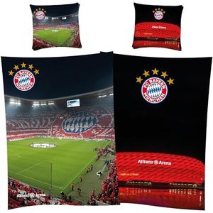 FC Bayern München - Beddengoed - Allianz Arena - 135 x 200 cm + 80 x 80 cm - 100% Katoen - Flanel Kwaliteit
