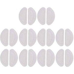 10 paar zelfklevende anti-slip dunne neuskussentjes zachte siliconen neuspads voor brillen zonnebril bril bril neuspad vervanging schroef in