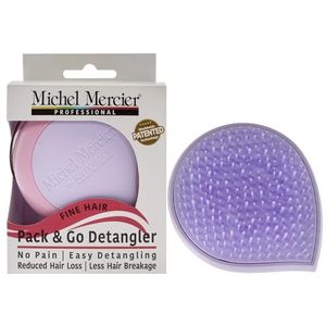 Pack and Go Detangler Fijn Haar - Paars-Roze van Michel Mercier voor Unisex - 1 Pc Haarborstel