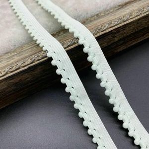 10mm elastische band Nylon lint Ondergoedbandjes BH-band Jurk Naaiwerk Kanten rand Kledingaccessoire Haarbanden DIY-Lake Green-5 yards