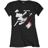 David Bowie - X Smoke Red Women's Small T-Shirt - Black