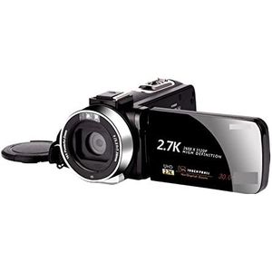 Videocamera Vlogcamera Recorder 2.7K Video Camera Livestream Digitale Camcorder for Thuisgebruik 16X Zoom 30MP Vlog Webcam 3.0 Draaien Touch Screen(Standard)
