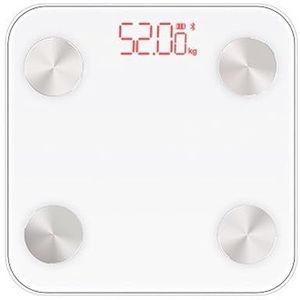 Digitale Badkamerweegschaal Lichaamsvet Weegschalen Floor Smart Bmi Scale Room Balance Bluetooth 20 Data Gemakkelijk Te Gebruiken(White)
