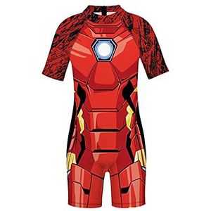 Kids Badpak Iron Man One-Piece Badmode Jongens Meisjes Rash Guards SunSuit All In One Swimming Costume Sun Protection Beach Holiday Surfwear,Red-M (7~8T)