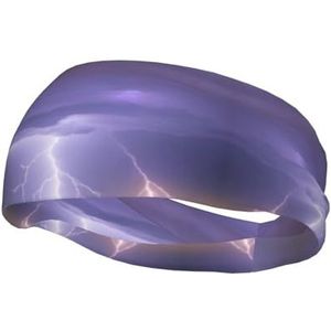 Lightning Storm Lichtgewicht zweetabsorberende hoofdband, zacht materiaal, gemakkelijk te dragen, vast haar, zeg vaarwel tegen zweetproblemen tijdens het sporten, sportzweetband