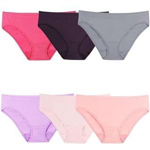 Fruit of the Loom Dames Bikini Ondergoed (Pack van 6), GEASSORTEERD, M