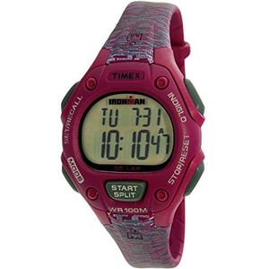 Timex Vrouwen Ironman TW5M07600 Fuchsia Rubber Analoge Quartz Sport Horloge