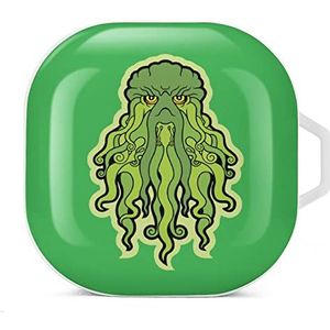 Sea Monster Cthulhu Oordopjes Hoesje Compatibel met Samsung Hard Shell Beschermhoes Wit-Stijl