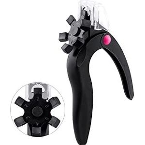 JINGYAN nagelknipper Professionele U-vormige nagelknipper, Nail Tip Trummer False Tips Kleurrijke Edge Cutters, Teenail Scissors Tools Manicure Tool(Schwarz)